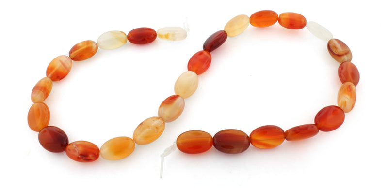 10x14mm Oval Natural Carnelian Gem Stone Beads