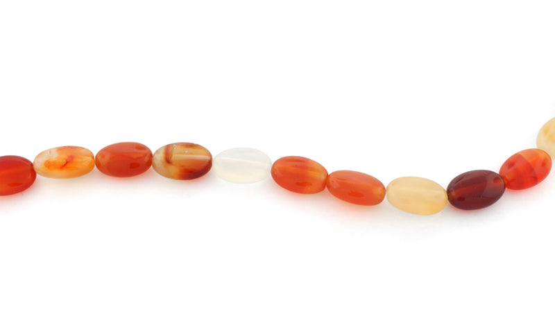 10x14mm Oval Natural Carnelian Gem Stone Beads