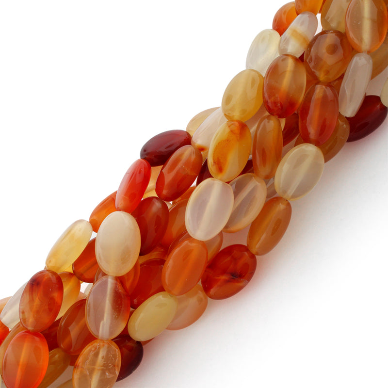 10x14mm Oval Natural Carnelian Gem Stone Beads