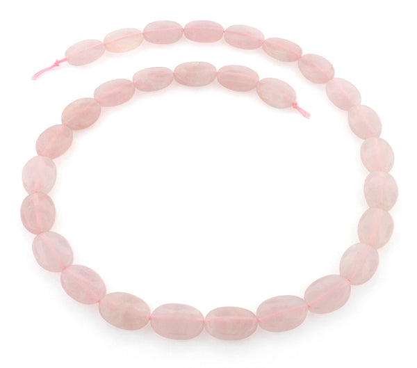 10x14mm Oval Plain Rose Quartz Gem Stone Beads