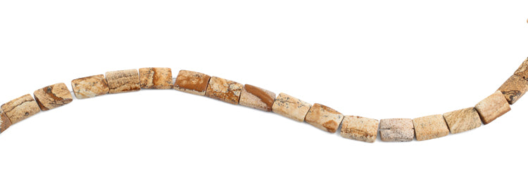 10x14MM Picture Jasper Rectangle Gemstone Beads