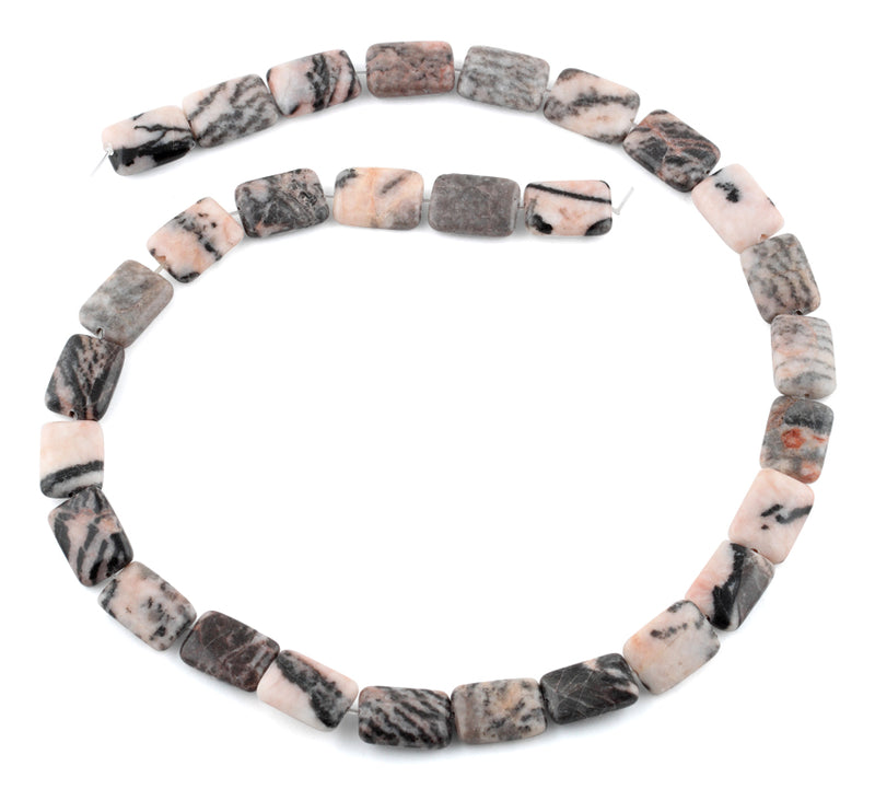 10x14MM Pink Zebra Jasper Rectangular Gemstone Beads