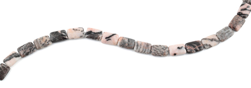 10x14MM Pink Zebra Jasper Rectangular Gemstone Beads