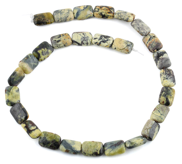 10x14MM Yellow Turquoise Puffy Rectangular Gemstone Beads