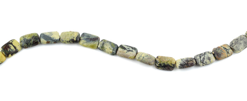 10x14MM Yellow Turquoise Puffy Rectangular Gemstone Beads