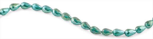 10x15mm Emerald Drop Faceted Crystal Beads