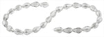 10x15mm Grey Drop Faceted Crystal Beads