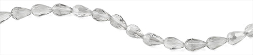 10x15mm Grey Drop Faceted Crystal Beads