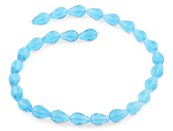 10x15mm Turquoise Drop Faceted Crystal Beads