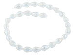 10x15mm White Drop Faceted Crystal Beads