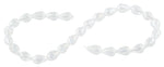 10x15mm White Drop Faceted Crystal Beads