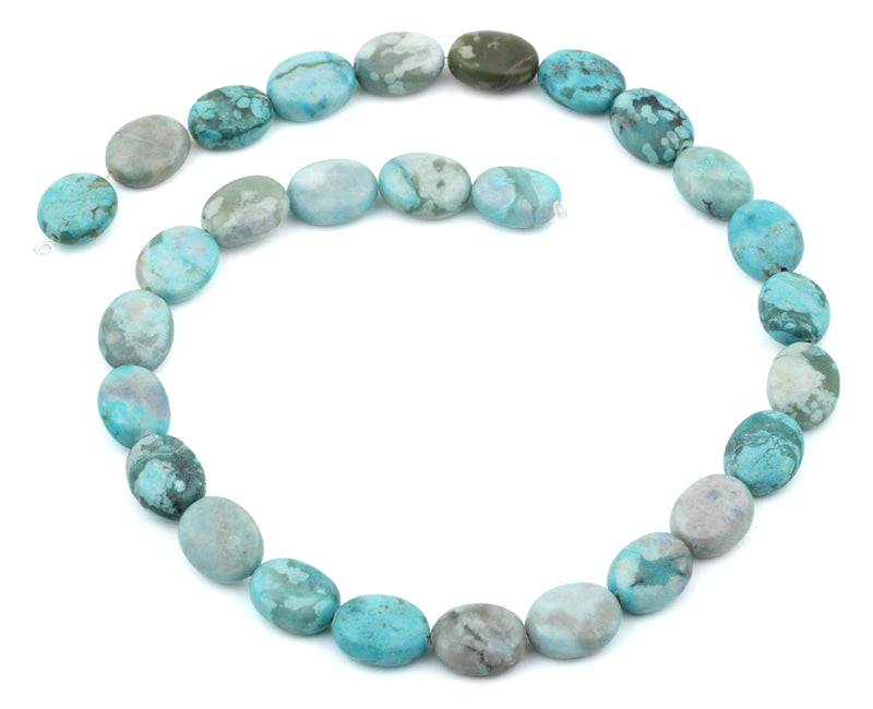 11x14MM Dyed Turquoise Jasper Oval Gemstone Beads