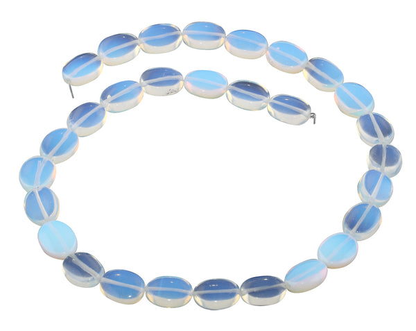 11x14MM Transparent Opalite Glass Puffy Oval Gemstone Beads