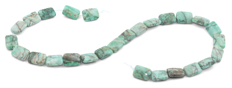 11x15mm Green Matrix Rectangular Beads