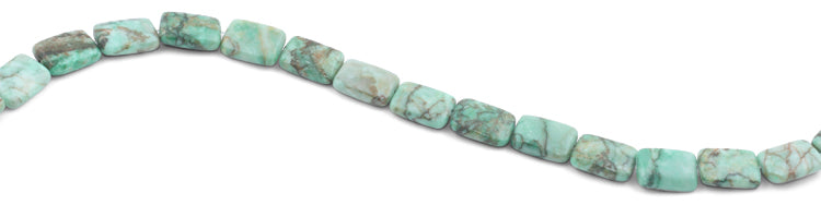 11x15mm Green Matrix Rectangular Beads