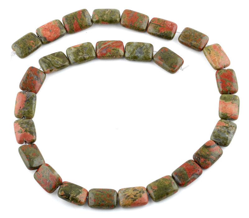 11x15MM Unakite Rectangular Gemstone Beads