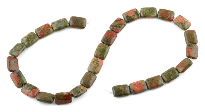 11x15MM Unakite Rectangular Gemstone Beads