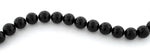 12mm Plain Round Black Agate Gem Stone Beads