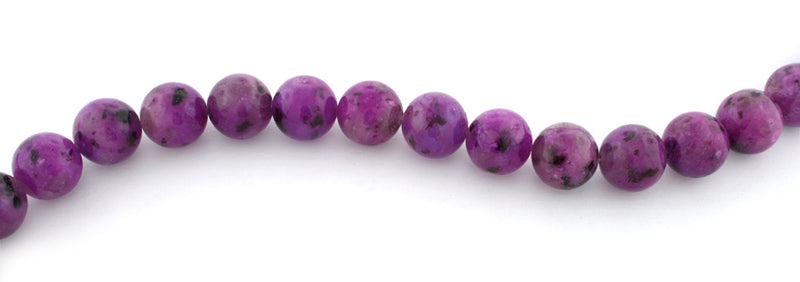 12mm Plain Round Purple Quartz Gem Stone Beads