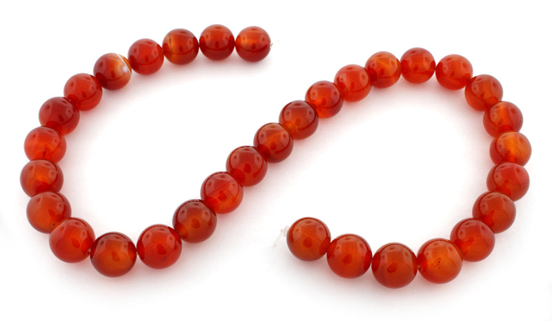 12mm Red Agate Gem Stone Beads