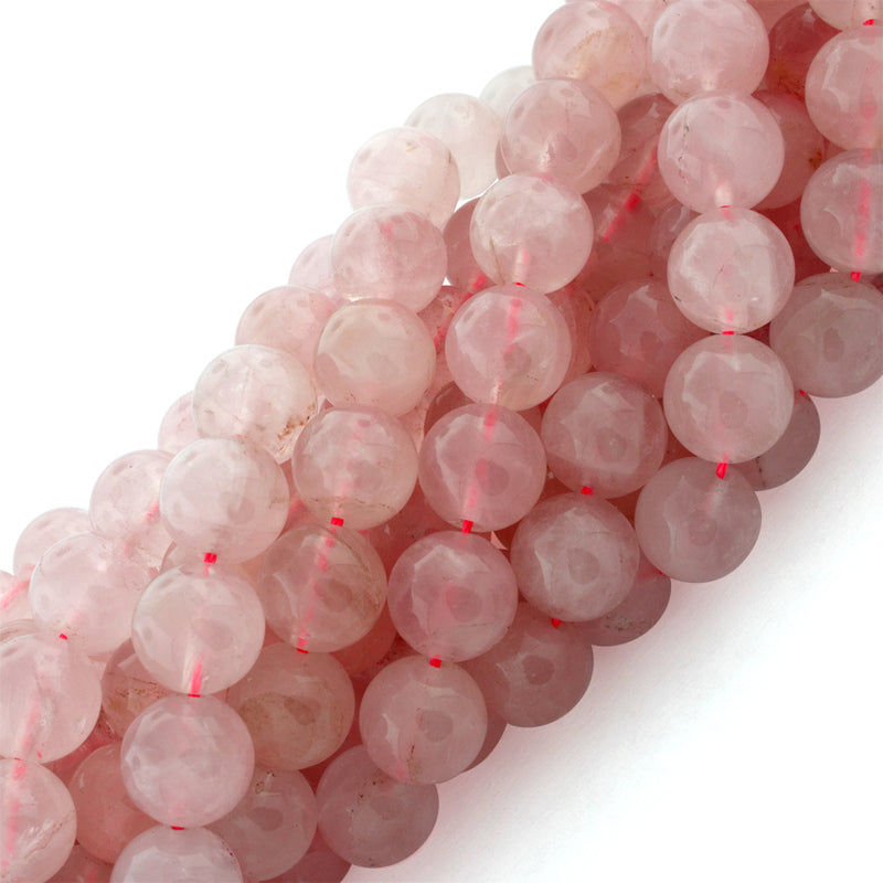 12mm Round Rose Quartz Gem Stone Beads