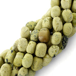 12x16mm Nugget Yellow Turquoise Gem Stone Beads