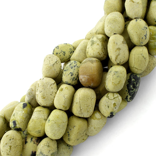 12x16mm Nugget Yellow Turquoise Gem Stone Beads