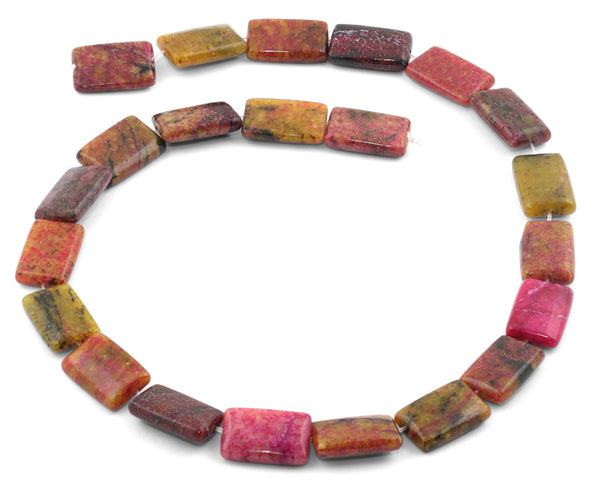 12x18mm Red Turtle Jasper Rectangular Beads