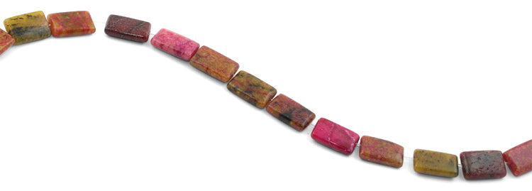 12x18mm Red Turtle Jasper Rectangular Beads