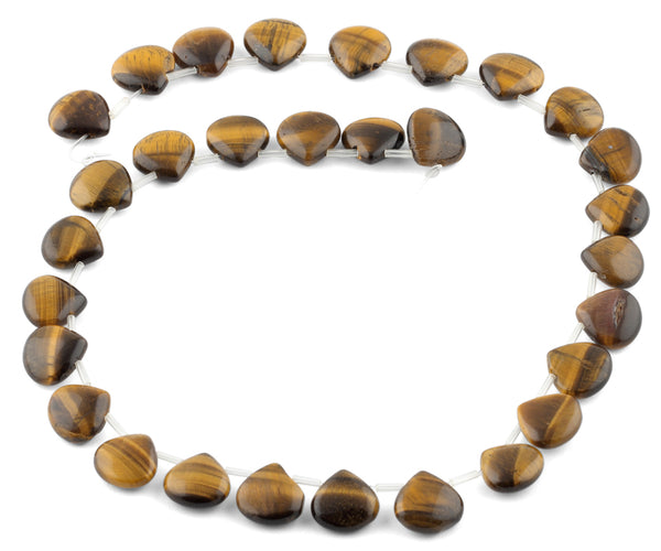 13x13MM Tiger Eye Pear Gemstone Beads