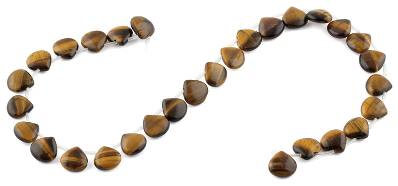 13x13MM Tiger Eye Pear Gemstone Beads