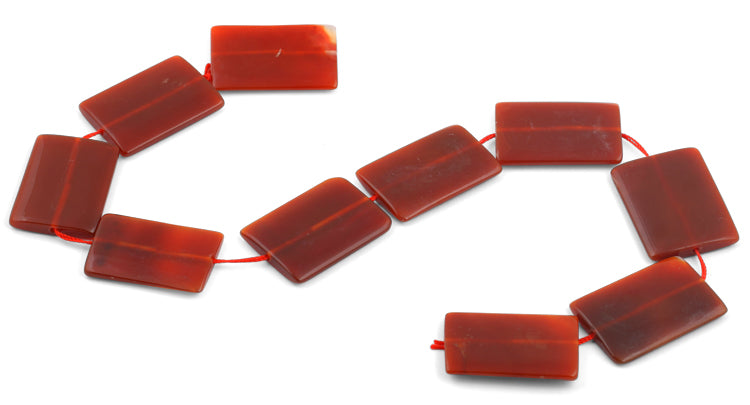 13x18mm Red Rectangular Crystal Beads