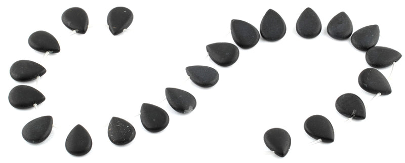 13x18MM Frosted Blackstone Gemstone Beads