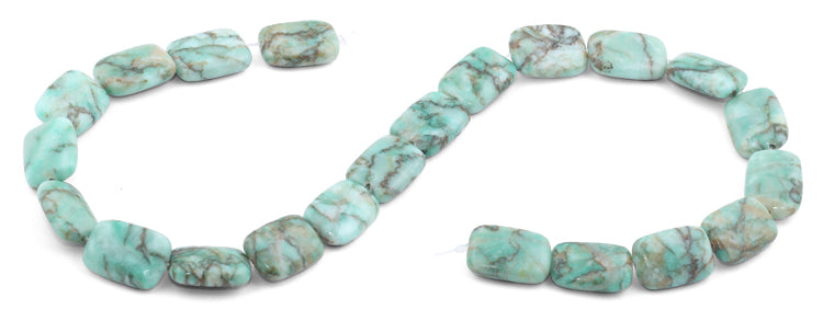 13x18mm Green Matrix Rectangular Beads