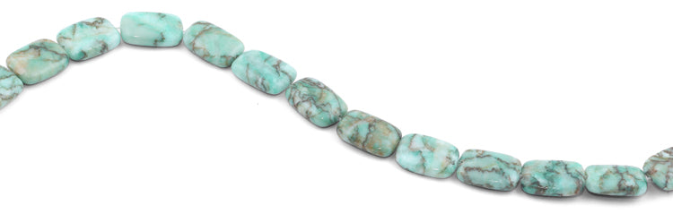 13x18mm Green Matrix Rectangular Beads