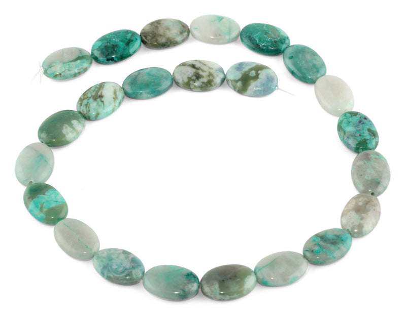 13x18MM Green Turquoise Jasper Oval Gemstone Beads