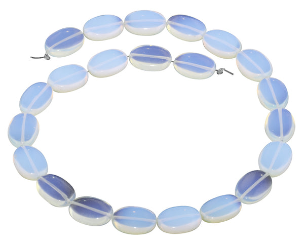 13x18MM Milky White Opalite Oval Gemstone Beads