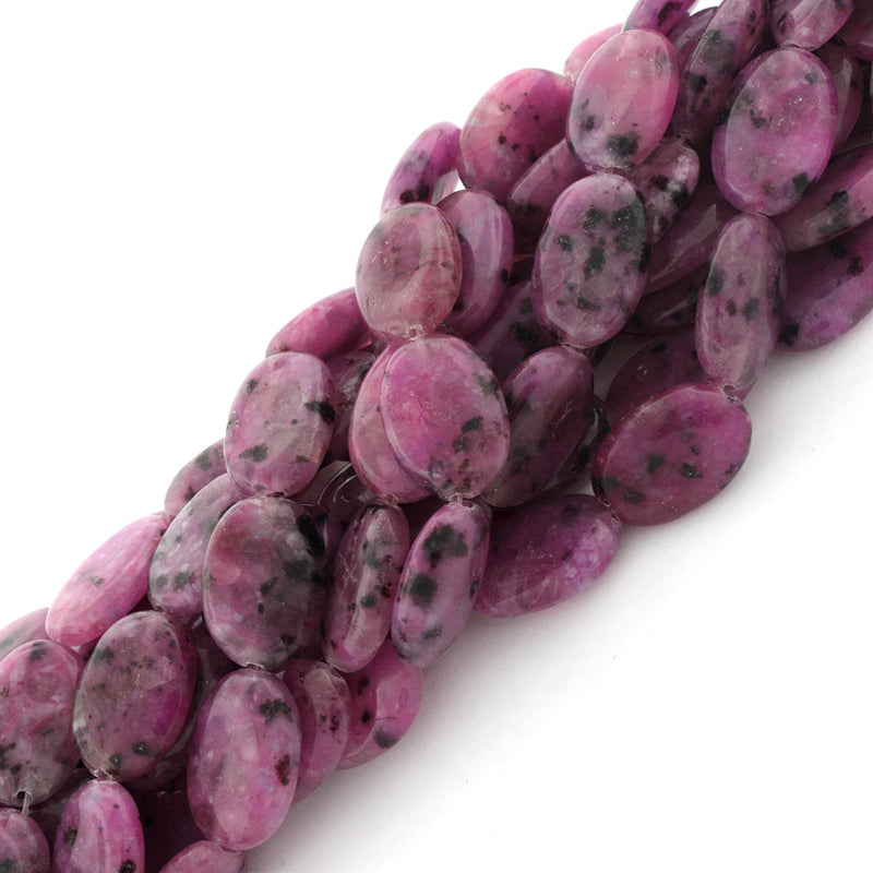 13x18mm Oval Purple Quartz Gem Stone Beads