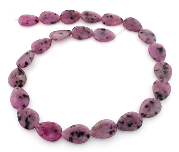 13x18mm Pear Purple Quartz Gem Stone Beads