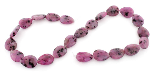 13x18mm Pear Purple Quartz Gem Stone Beads