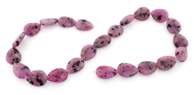 13x18mm Pear Purple Quartz Gem Stone Beads