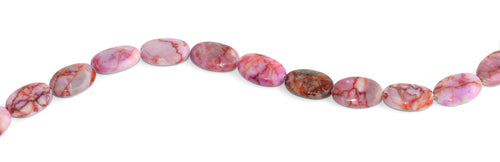 13x18MM Pink Matrix Oval Gemstone Beads