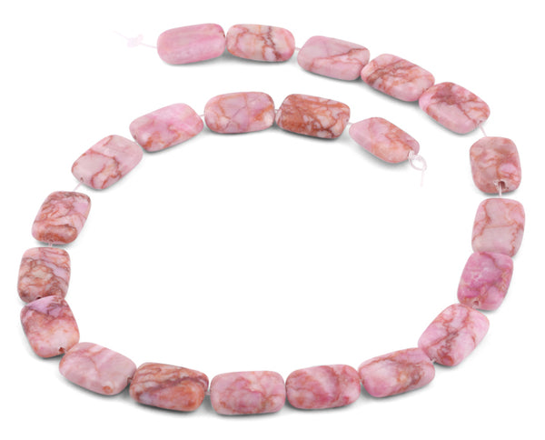 13x18mm Pink Matrix Rectangular Beads