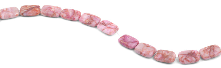 13x18mm Pink Matrix Rectangular Beads