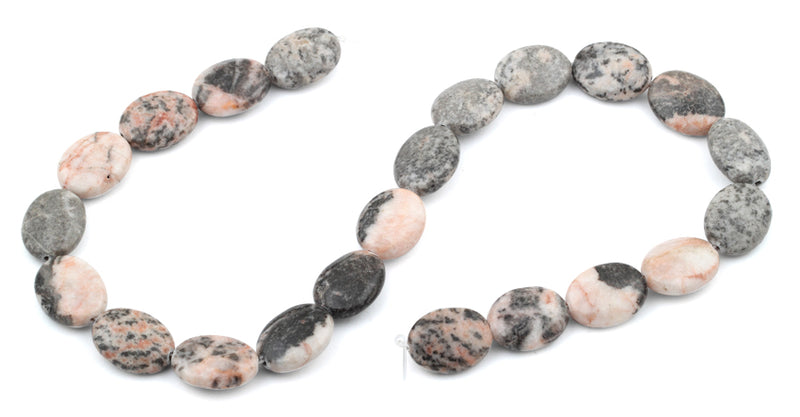 13x18MM Pink Zebra Jasper Oval Gemstone Beads