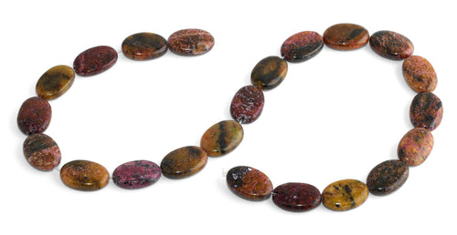 13x18MM Red Turtle Jasper Oval Gemstone Beads