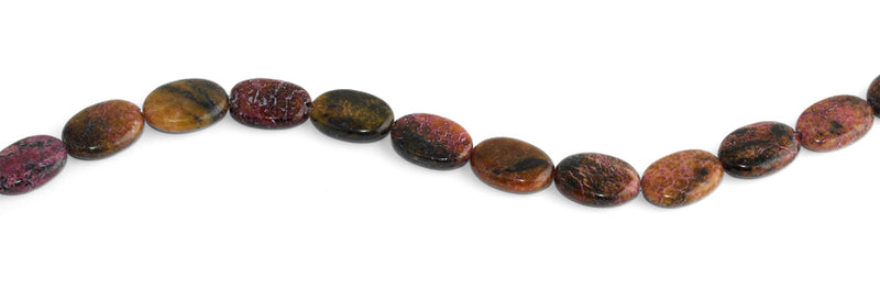 13x18MM Red Turtle Jasper Oval Gemstone Beads