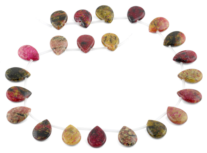14x19MM Red Turtle Jasper Pear Gemstone Beads
