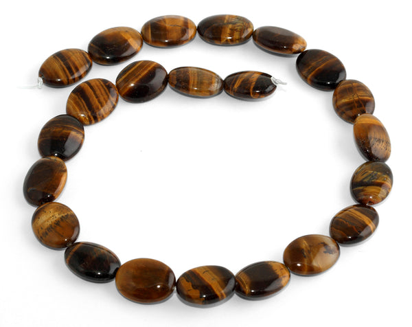 13x18MM Tiger Eye Oval Gemstone Beads