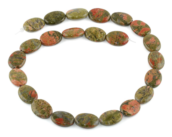 13x18MM Unakite Oval Gemstone Beads